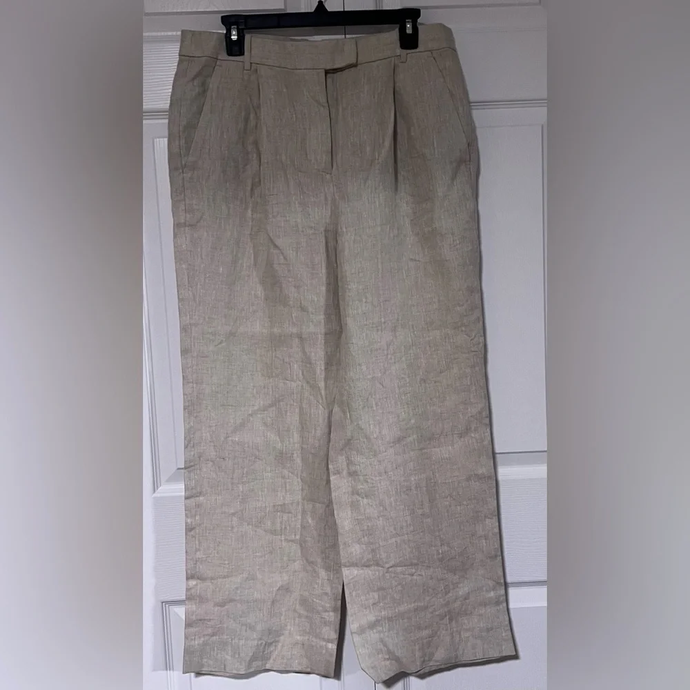Women's BR Banana Republic Linen Natural Beige Suit